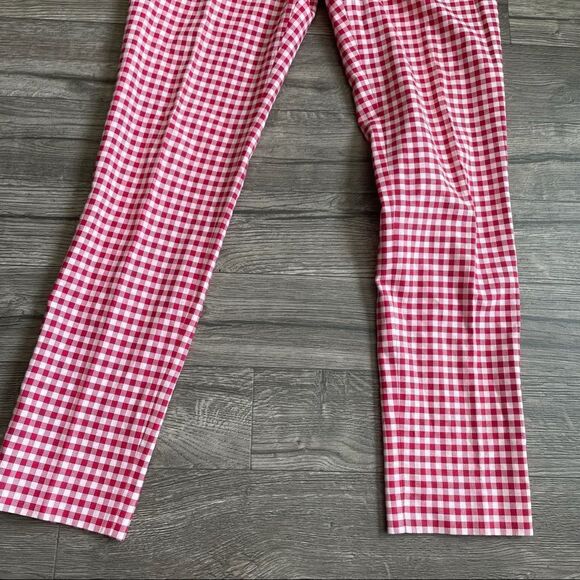 Revolve Cherry RED VALENTINO Check Plaid Trouser Pants - Picture 6 of 12
